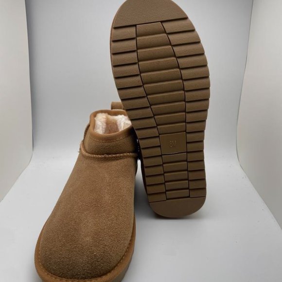 CUSHIONAIRE Women's Cozy pull on boot CHESTNUT-8 - Picture 5 of 6